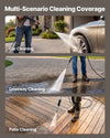 VEVOR Electric Pressure Washer multi-scenario cleaning coverage (car, driveway, patio)