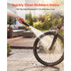 VEVOR Portable Cordless Pressure Washer with 2.64 Gal Tank, Foldable Power Washer 109 Max PSI, 3 Nozzles, Magnetic Sponge Brush & Soft Bristle Brush,78.7 in Hose, for Bike Cleaning, Patio, Camping