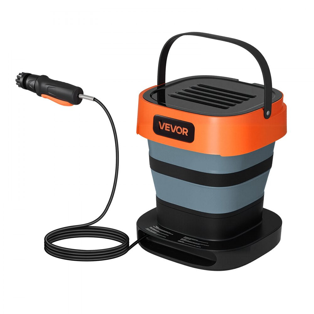 VEVOR Portable Cordless Pressure Washer with 2.64 Gal Tank, Foldable Power Washer 109 Max PSI, 3 Nozzles, Magnetic Sponge Brush & Soft Bristle Brush,78.7 in Hose, for Bike Cleaning, Patio, Camping