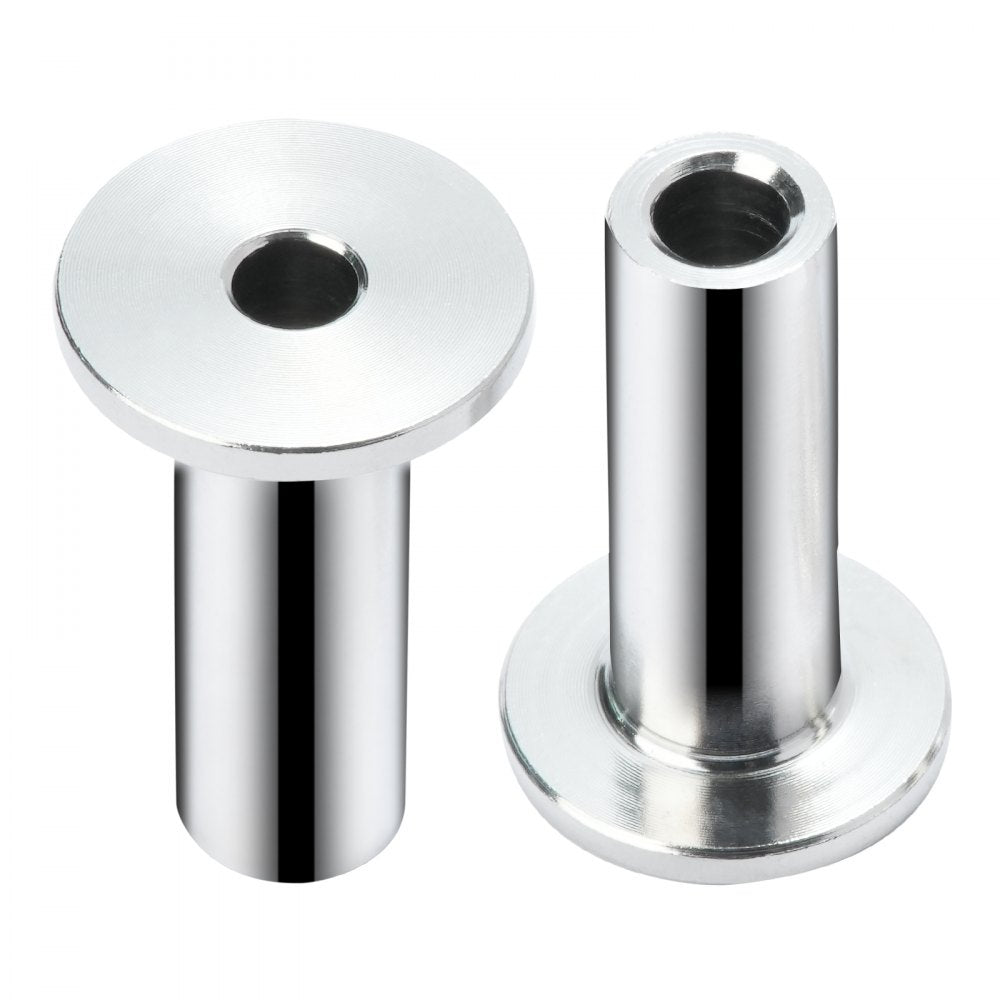VEVOR 81 Pack T316 Stainless Steel Protector Sleeves for 1/8" Wire Rope Cable Railing, DIY Balustrade T316 Marine Grade, Come with A Free Drill Bit, Silver