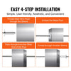 VEVOR 121 Pack T316 Stainless Steel Protector Sleeves for 1/8" Wire Rope Cable Railing, DIY Balustrade T316 Marine Grade, Come with A Free Drill Bit, Silver