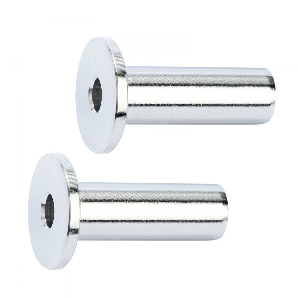 VEVOR 121 Pack T316 Stainless Steel Protector Sleeves for 1/8" Wire Rope Cable Railing, DIY Balustrade T316 Marine Grade, Come with A Free Drill Bit, Silver