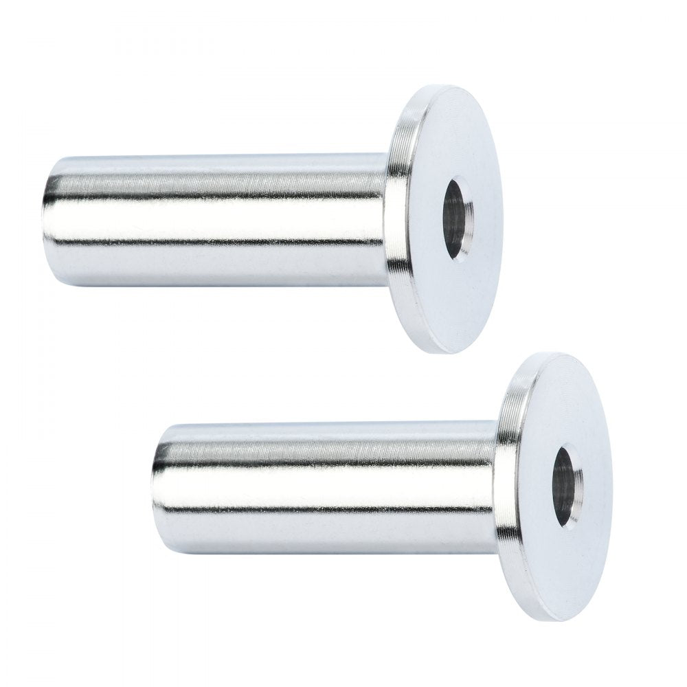 VEVOR 121 Pack T316 Stainless Steel Protector Sleeves for 1/8" Wire Rope Cable Railing, DIY Balustrade T316 Marine Grade, Come with A Free Drill Bit, Silver