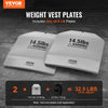 VEVOR Curved Weight Vest Plates, 14.5 LB Pairs, Premium Steel Weighted plates, Contoured Ergonomic Fit – WODs, Additional Weight for Weight Vests, for Strength Training, Running, Heavy Workouts
