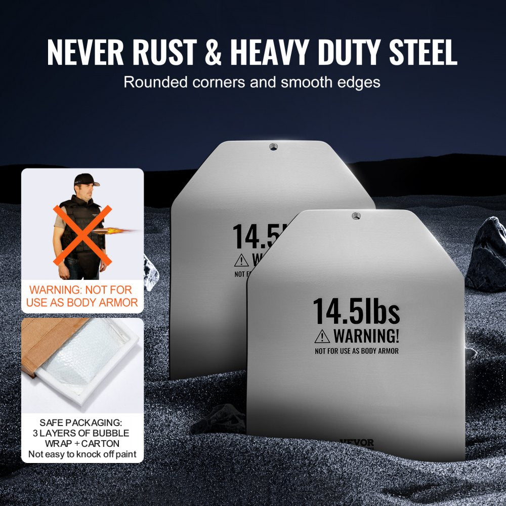 VEVOR Curved Weight Vest Plates, 14.5 LB Pairs, Premium Steel Weighted plates, Contoured Ergonomic Fit – WODs, Additional Weight for Weight Vests, for Strength Training, Running, Heavy Workouts