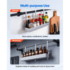 VEVOR Stainless Steel Bottle Holder, 24 Inch Bar Speed Rail, Liquor Bottle Holder Rack with Bolt-On Mounting & Hook-On Mounting, Wall Mounted Syrup Rack for Kitchen, Bar, Restaurant, Pub, Silver