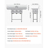 VEVOR 3 Compartment Sink, 18-Gauge 304 Stainless Steel, 10" x 14" x 10" Bowl Size, 3 Bay Commercial Kitchen Prep & Utility Sink with 2 Drainboards and Backsplash for Restaurant, Food Truck & Home Use