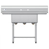 VEVOR 3 Compartment Sink, 18-Gauge 304 Stainless Steel, 10" x 14" x 10" Bowl Size, 3 Bay Commercial Kitchen Prep & Utility Sink with 2 Drainboards and Backsplash for Restaurant, Food Truck & Home Use