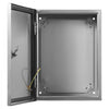 VEVOR Steel Electrical Box, 16"x 12"x 10", 304 Stainless Steel Electrical Enclosure Box, Wall-Mounted Outdoor Electrical Electronic Equipment Enclosure with Mounting Plate Hinges Lock, IP66 Waterproof