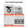 VEVOR Outdoor Electrical Box, 20 x 16 x 8 in, Stainless Steel Ventilated Electrical Enclosure with Thermostat and Fan, Rain Hood, Hinge Connection, IP65 Waterproof Junction Box, Wall/Pole Mounted,