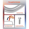 VEVOR Grill Burner Tube for Weber Q200, Q220, Q2000, Q2200, Q2400, 20.5 inch 304 Stainless Steel Tube Burner for Weber 396000, 396001, 396002, 566002, 53060001, Replacement Part 60041, 69956, 41862