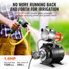VEVOR 1.6 HP Shallow Well Pump with Pressure Tank, 1320 GPH, Automatic Irrigation Water Booster Pump with 5-Gal Pressure Tank 30/50 PSI Pressure Switch, Stainless Steel Pump Head for Home Garden Lawn