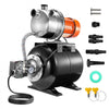 VEVOR 1.6 HP Shallow Well Pump with Pressure Tank, 1320 GPH, Automatic Irrigation Water Booster Pump with 5-Gal Pressure Tank 30/50 PSI Pressure Switch, Stainless Steel Pump Head for Home Garden Lawn