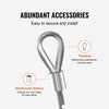 VEVOR Wire Rope Kit, 1/16" 330 ft 304 Stainless Steel Cable with 80 Sleeves and 20 Thimbles, 450 lbs Breaking Strength, 7x7 Strands Marine Aircraft Grade for Handrail Stair Decking Fence Outdoors