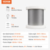 VEVOR Wire Rope Kit, 1/16" 330 ft 304 Stainless Steel Cable with 80 Sleeves and 20 Thimbles, 450 lbs Breaking Strength, 7x7 Strands Marine Aircraft Grade for Handrail Stair Decking Fence Outdoors