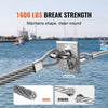 VEVOR Wire Rope Kit, 1/8" 600 ft 316 Stainless Steel Cable with Cutter and Gloves, 1600 lbs Breaking Strength, 7x7 Strands Construction Marine Aircraft Grade for Handrail Stair Decking Fence Outdoors