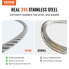 VEVOR Wire Rope Kit, 1/8" 1000 ft 316 Stainless Steel Cable with Cutter and Gloves, 1600 lbs Breaking Strength, 7x7 Strands Construction Marine Aircraft Grade for Handrail Stair Decking Fence Outdoors