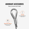 VEVOR Wire Rope Kit, 1/8" 100 ft 316 Stainless Steel Cable with 20 Sleeves and 10 Thimbles, 1600 lbs Breaking Strength, 7x7 Strands Marine Aircraft Grade for Handrail Stair Decking Fence Outdoors