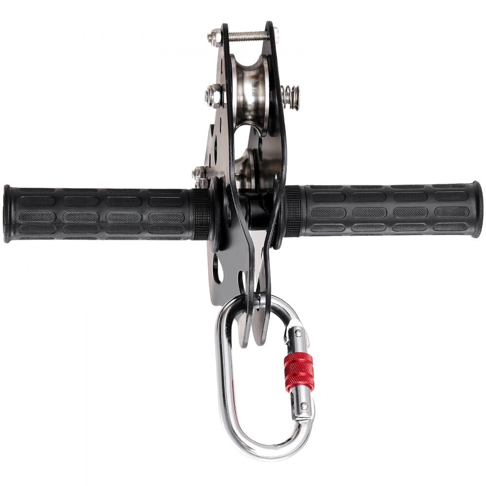 VEVOR Zipline Kit for Kids and Adult, 80 ft Zip Line Kits Up to 500 lb, Backyard Outdoor Quick Setup Zipline, Playground Entertainment with Stainless Steel Zipline, Spring Brake, Safety Harness, Seat
