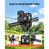 VEVOR Zipline Kit, 160 ft, 6 mm Steel Cable, Backyard Zipline, Up to 330 lb, for Outdoor, Durable Zipline for Kids with 6.9 ft Spring Brake, Removable Trolley & Swing Seat, Ages 6-16, Not for Adults