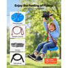 VEVOR Zipline Kit, 100 ft, 6 mm Steel Cable, Backyard Zipline, Up to 330 lb, for Outdoor, Durable Zipline for Kids with 6.9 ft Spring Brake, Removable Trolley & Swing Seat, Ages 6-16, Not for Adults