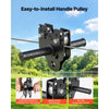 VEVOR Zipline Kit, 120 ft, 6 mm Steel Cable, Backyard Zipline, Up to 330 lb, for Outdoor, Durable Zipline for Kids with 6.9 ft Spring Brake, Removable Trolley & Swing Seat, Ages 6-16, Not for Adults
