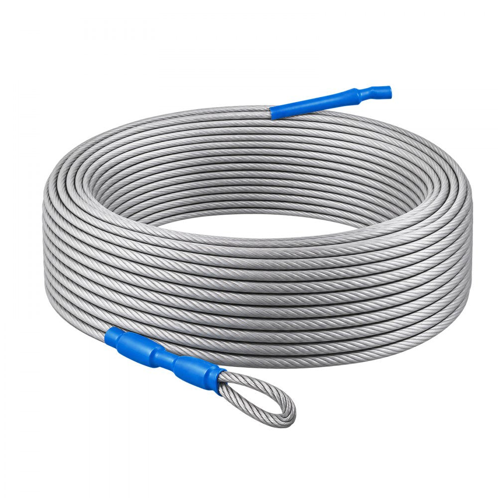 VEVOR Zipline Kit, 120 ft, 6 mm Steel Cable, Backyard Zipline, Up to 330 lb, for Outdoor, Durable Zipline for Kids with 6.9 ft Spring Brake, Removable Trolley & Swing Seat, Ages 6-16, Not for Adults