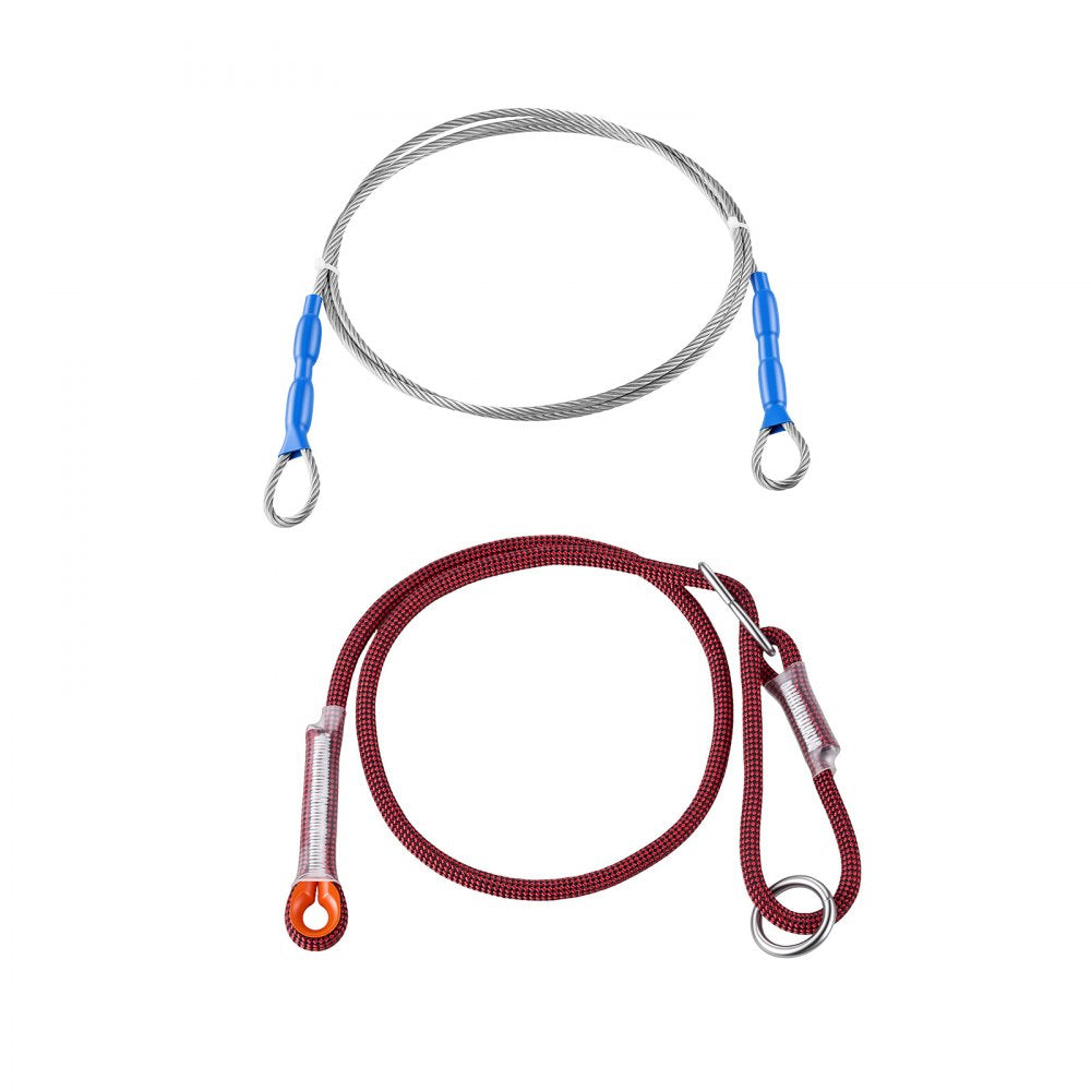 VEVOR Zipline Kit, 120 ft, 6 mm Steel Cable, Backyard Zipline, Up to 330 lb, for Outdoor, Durable Zipline for Kids with 6.9 ft Spring Brake, Removable Trolley & Swing Seat, Ages 6-16, Not for Adults