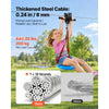 VEVOR Zipline Kit, 80 ft, 6 mm Steel Cable, Backyard Zipline, Up to 330 lb, for Outdoor, Durable Zipline for Kids with 6.9 ft Spring Brake, Removable Trolley & Swing Seat, Ages 6-16, Not for Adults