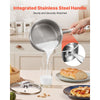 VEVOR 1.5 QT Saucepan with Steamer, Stainless Steel Saucepan with Glass Lid, Multipurpose Nonstick Stainless Steel Sauce Pot with Ergonomic Handle, Friendly for Oven, Dishwasher, Induction Cooker