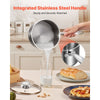 VEVOR 2.5 QT Saucepan with Steamer, Stainless Steel Saucepan with Glass Lid, Multipurpose Nonstick Stainless Steel Sauce Pot with Ergonomic Handle, Friendly for Oven, Dishwasher, Induction Cooker