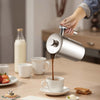 VEVOR French Press Coffee Maker, 34 Ounce 1 Liter Stainless Steel Coffee Press Tea Maker with Filter, Large Double Wall Insulated French Presses Cold Brew for Camping Travel Home Kitchen, Silver