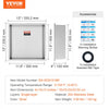 VEVOR 13"x13" No Tile Shower Niche 304 Stainless Steel, Wall-Inserted Niche Recessed Double Shelves, Sealed Waterproof Rust-Resistant Modern Niche for Shower Bathroom Soap Storage, Silver