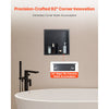 VEVOR Shower Niche, 13 x 13 x 4 inch Recessed Wall Niche, Heavy-duty Stainless Steel Modern Soap & Shampoo Storage Organizer, Sealed Waterproof, Durable & Easy to Install,Black for Bathroom