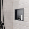 VEVOR Shower Niche, 13 x 13 x 4 inch Recessed Wall Niche, Heavy-duty Stainless Steel Modern Soap & Shampoo Storage Organizer, Sealed Waterproof, Durable & Easy to Install,Black for Bathroom