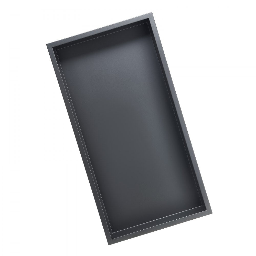 VEVOR Shower Niche, 13 x 25 x 4 inch Recessed Wall Niche, Heavy-duty Stainless Steel Modern Soap & Shampoo Storage Organizer, Sealed Waterproof, Durable & Easy to Install,Black for Bathroom