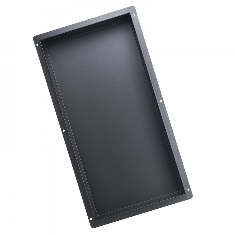VEVOR Shower Niche, 13 x 25 x 4 inch Frameless Recessed Wall Niche, Heavy-duty Stainless Steel Modern Shampoo Storage Organizer, Sealed Waterproof, Durable & Easy to Install, Black for Bathroom