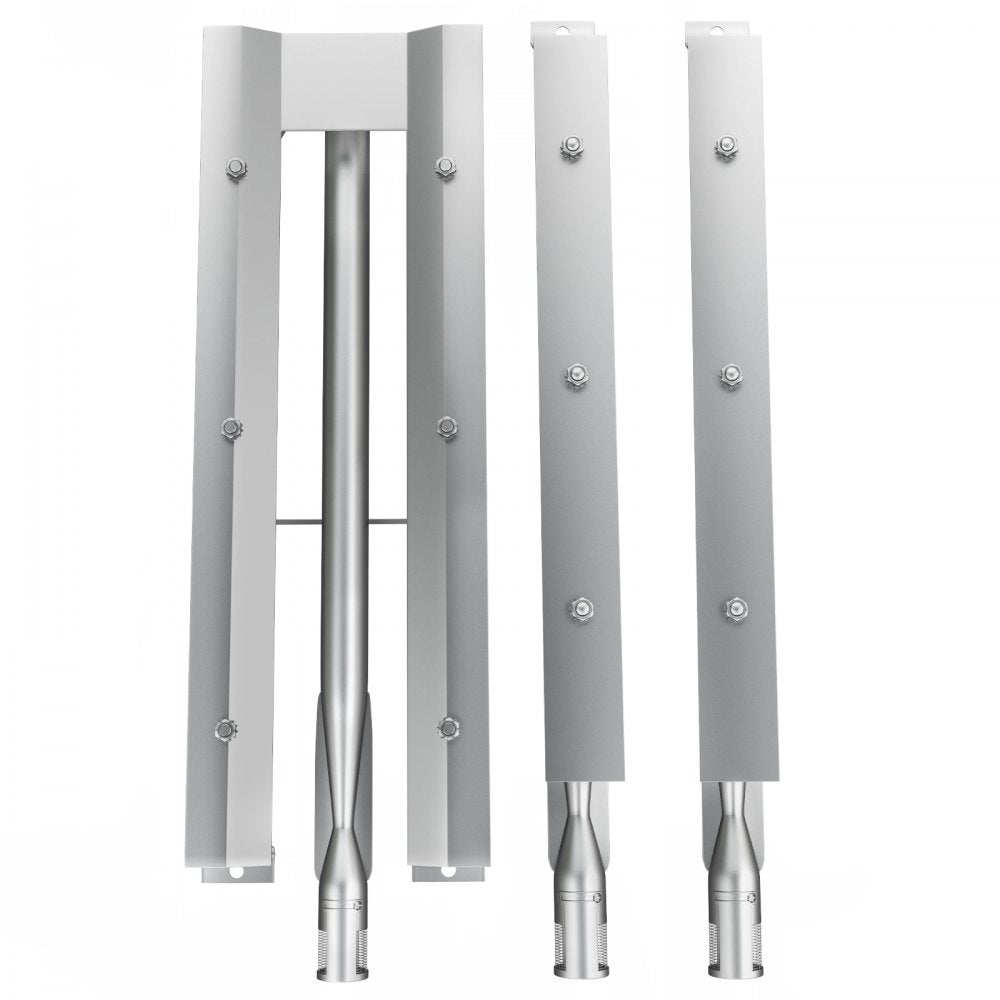 VEVOR BBQ Burners Replacement, Stainless Steel Burner Grill Part Kit, 3 Packs BBQ Burners Replacement, Grill Burner Replacement with Air Flap Barbecue Replacement Parts with Evenly Burning for Gas Gri