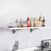 VEVOR Stainless Steel Shelf 12" x 48" Foldable Wall Mount Floating Shelf, Heavy-Duty Commercial Shelves with Brackets, 300LBS Capacity, Easy to Clean, Suitable for Restaurant, Home Kitchen, Garage