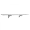 VEVOR Stainless Steel Shelf 12" x 48" Foldable Wall Mount Floating Shelf, Heavy-Duty Commercial Shelves with Brackets, 300LBS Capacity, Easy to Clean, Suitable for Restaurant, Home Kitchen, Garage
