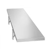 VEVOR Stainless Steel Shelf 12" x 48" Foldable Wall Mount Floating Shelf, Heavy-Duty Commercial Shelves with Brackets, 300LBS Capacity, Easy to Clean, Suitable for Restaurant, Home Kitchen, Garage