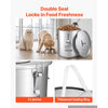 VEVOR Stainless Steel Dog Food Storage Container 17 lbs/5.28 Gal Capacity, for Living Room Kitchen, Airtight Lid & Dual Handles, 20L Large Metal for Dogs & Cats Food Rice Flour, Keep Fresh, Easy Clean