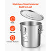 VEVOR Stainless Steel Dog Food Storage Container 17 lbs/5.28 Gal Capacity, for Living Room Kitchen, Airtight Lid & Dual Handles, 20L Large Metal for Dogs & Cats Food Rice Flour, Keep Fresh, Easy Clean