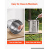 VEVOR Stainless Steel Dog Food Storage Container 17 lbs/5.28 Gal Capacity, for Living Room Kitchen, Airtight Lid & Dual Handles, 20L Large Metal for Dogs & Cats Food Rice Flour, Keep Fresh, Easy Clean