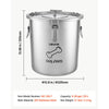 VEVOR Stainless Steel Dog Food Storage Container 17 lbs/5.28 Gal Capacity, for Living Room Kitchen, Airtight Lid & Dual Handles, 20L Large Metal for Dogs & Cats Food Rice Flour, Keep Fresh, Easy Clean