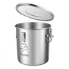 VEVOR Stainless Steel Dog Food Storage Container 17 lbs/5.28 Gal Capacity, for Living Room Kitchen, Airtight Lid & Dual Handles, 20L Large Metal for Dogs & Cats Food Rice Flour, Keep Fresh, Easy Clean