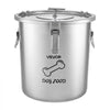 VEVOR Stainless Steel Dog Food Storage Container 17 lbs/5.28 Gal Capacity, for Living Room Kitchen, Airtight Lid & Dual Handles, 20L Large Metal for Dogs & Cats Food Rice Flour, Keep Fresh, Easy Clean