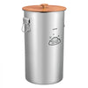 VEVOR Stainless Steel Dog Food Storage Container 30 lbs/9.25 Gal Capacity, for Living Room Kitchen, Airtight Lid & Dual Handles, 35L Large Metal for Dogs & Cats Food Rice Flour, Keep Fresh, Easy Clean