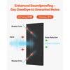 VEVOR 4 PCS Acoustic Panels, 2 inch Thick 23.6 x 11.8 inch Fiberglass Sound Absorbing Panels, Self-adhesive Soundproof Wall Boards, for Studios, Office, Home Theater,Meeting Room, Black