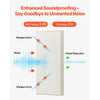 VEVOR 4 PCS Acoustic Panels, 2 inch Thick 23.6 x 11.8 inch Fiberglass Sound Absorbing Panels, Self-adhesive Soundproof Wall Boards, for Studios, Office, Home Theater,Meeting Room, Beige